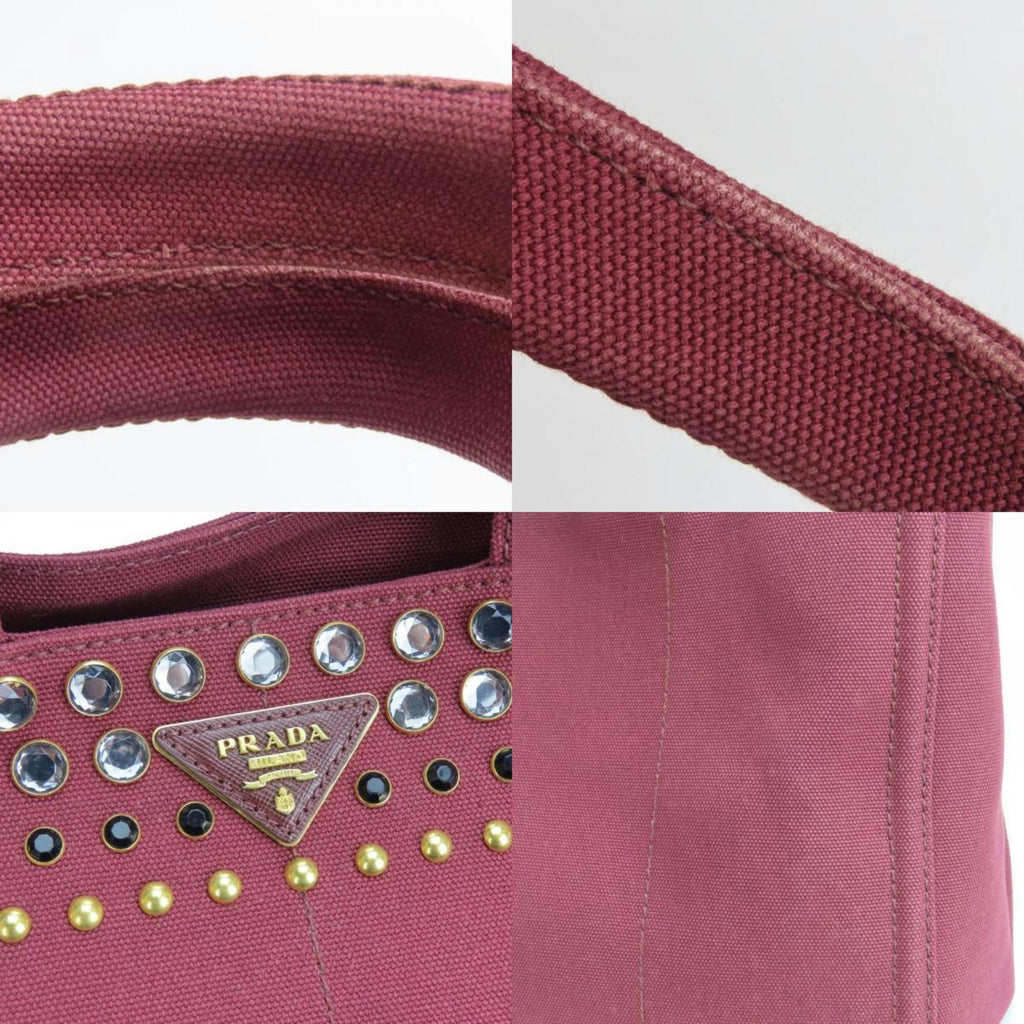 Prada Wine Canvas Tote Bag (Pre-Owned)