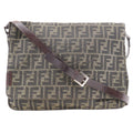 Fendi Brown Nylon Canvas Shoulder Bag (Pre-Owned)