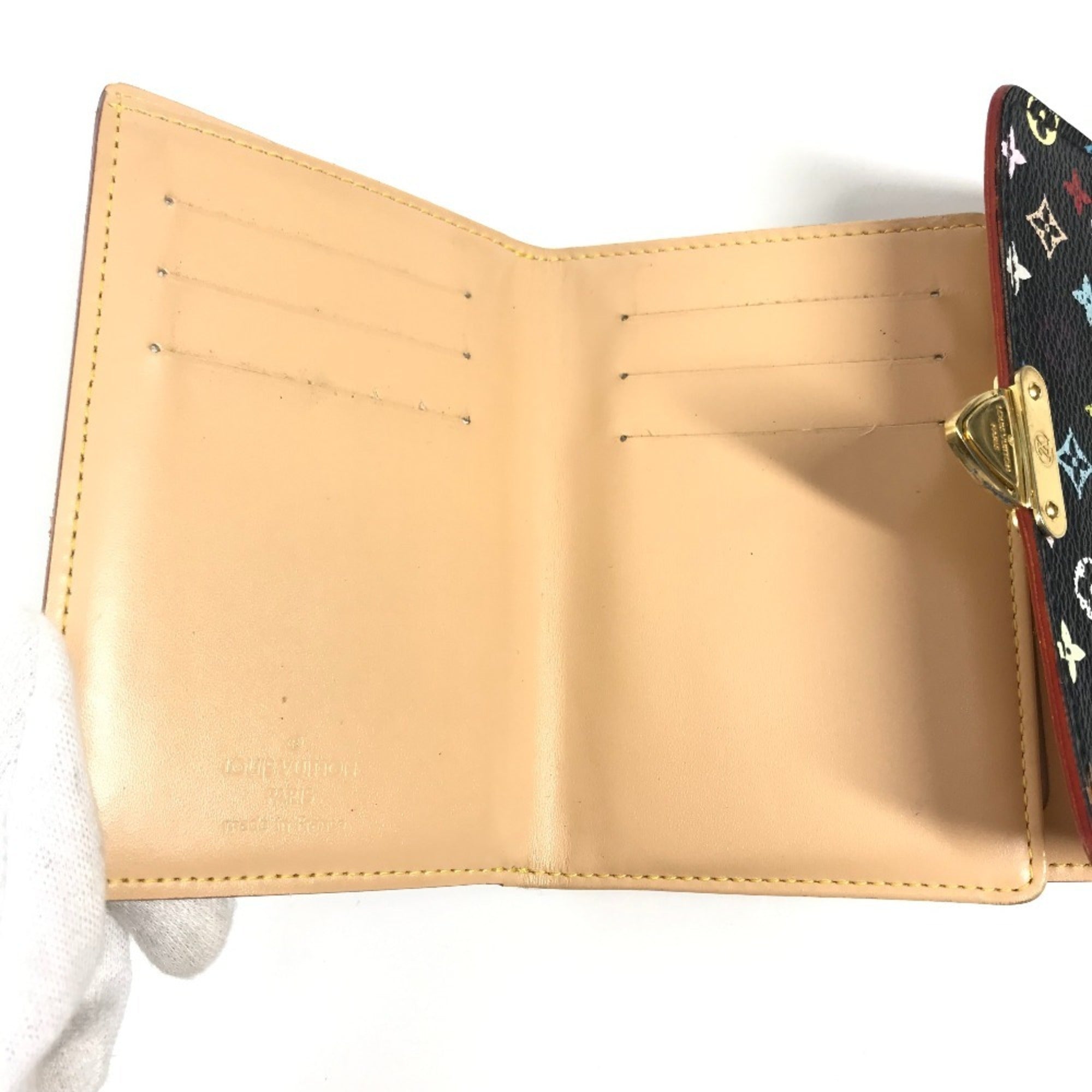 Louis Vuitton Black Monogram Multicolore Bill Wallet (Tri-Fold) (Pre-Owned)