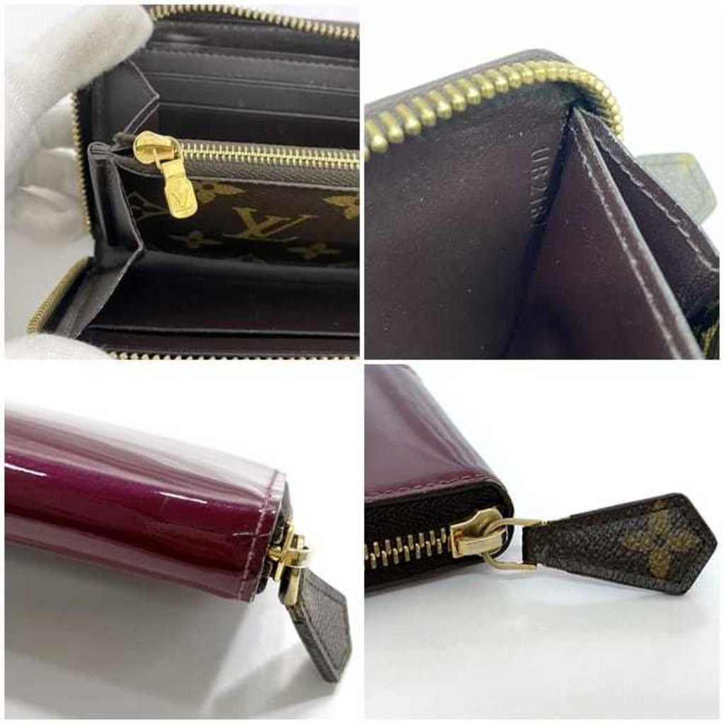 Louis Vuitton Amarante Bordeaux Brown Patent Leather Monogram Canvas Coin Purse/Coin Case (Pre-Owned)