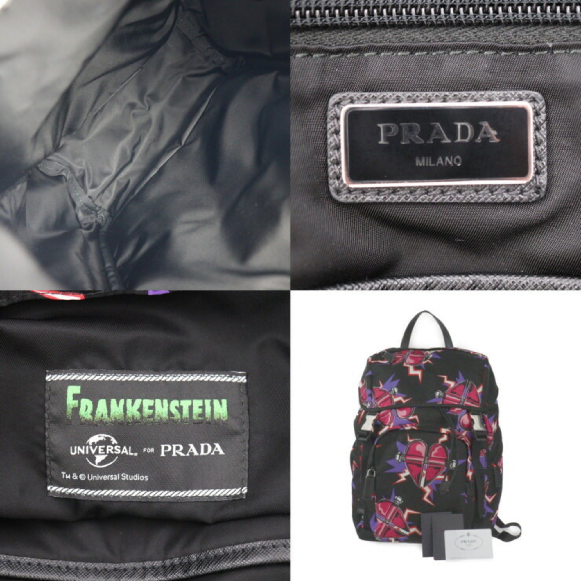 Prada Black Pink Nylon Backpack (Pre-Owned)