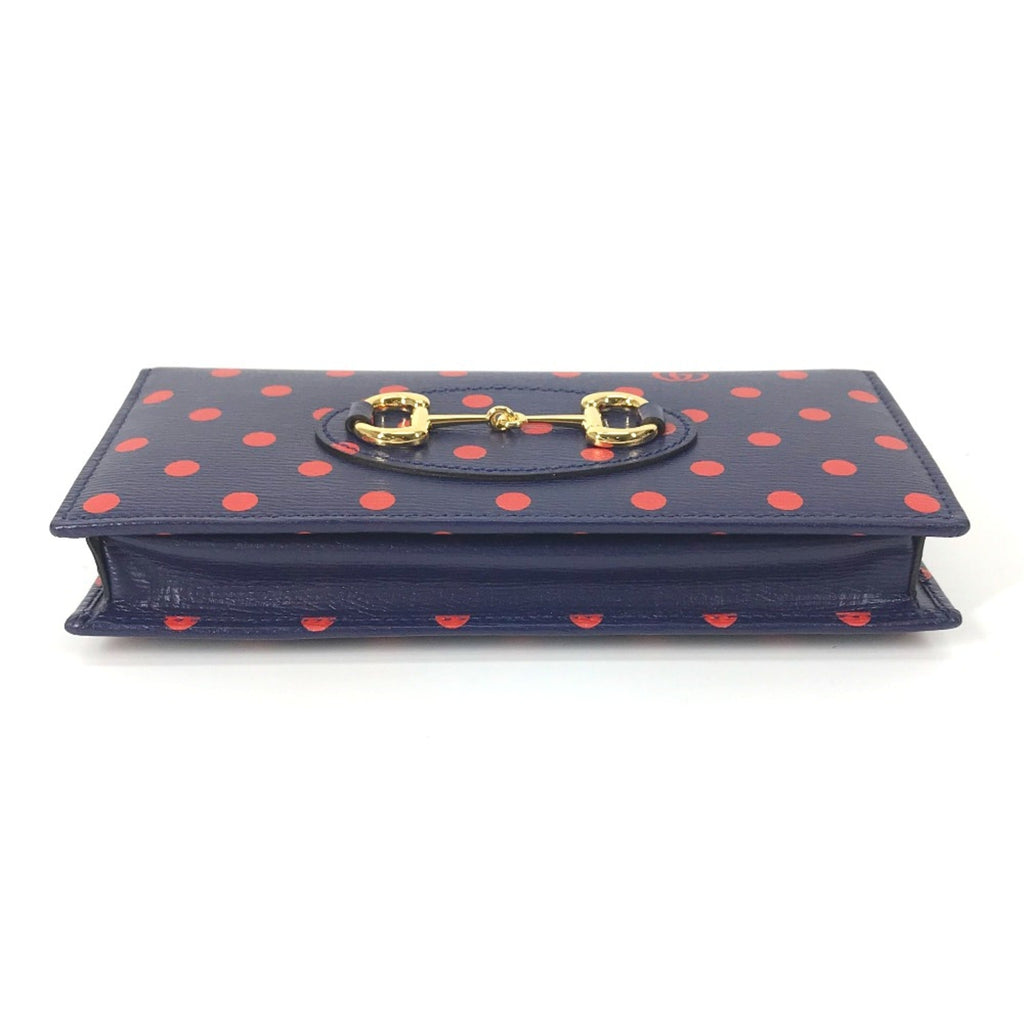 Gucci Navy Leather Long Wallet (Bi-Fold) (Pre-Owned)