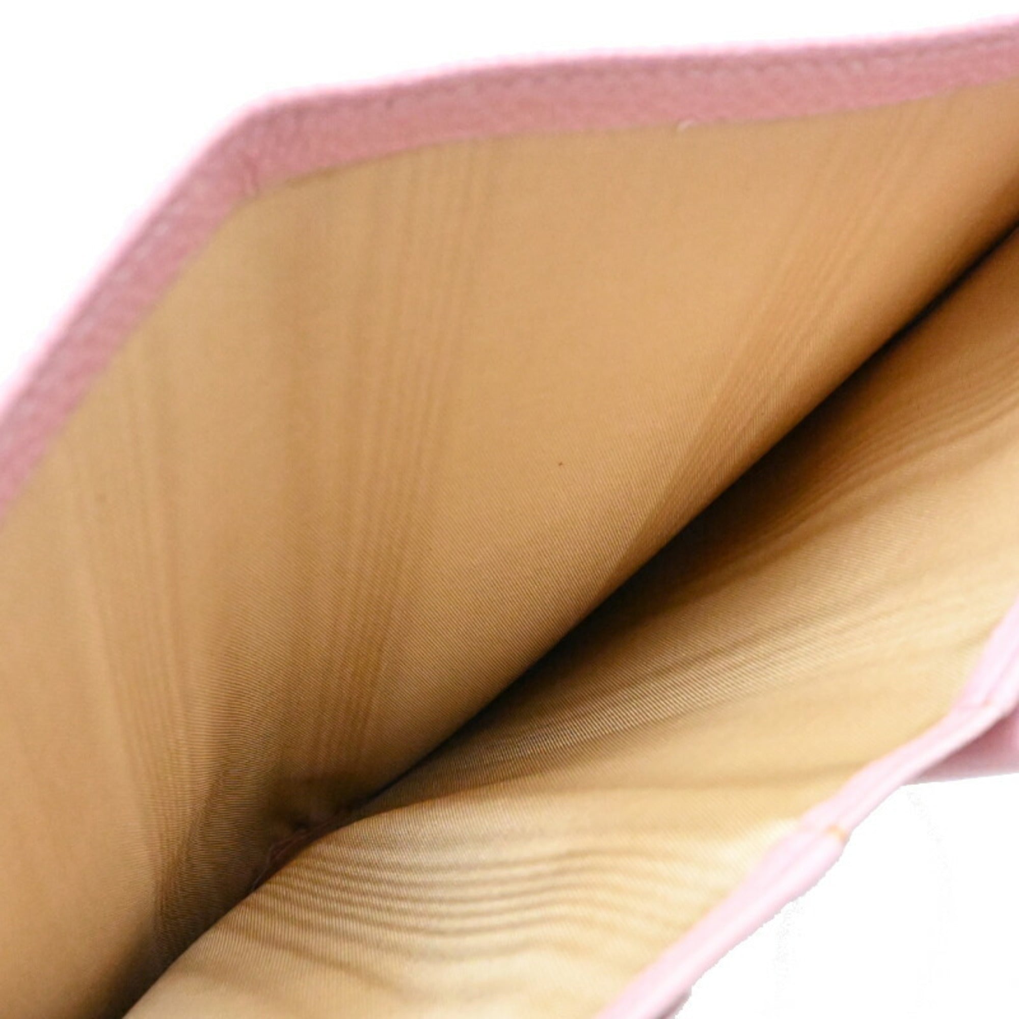 Chanel Pink Grained Calfskin Wallet (Bi-Fold) (Pre-Owned)