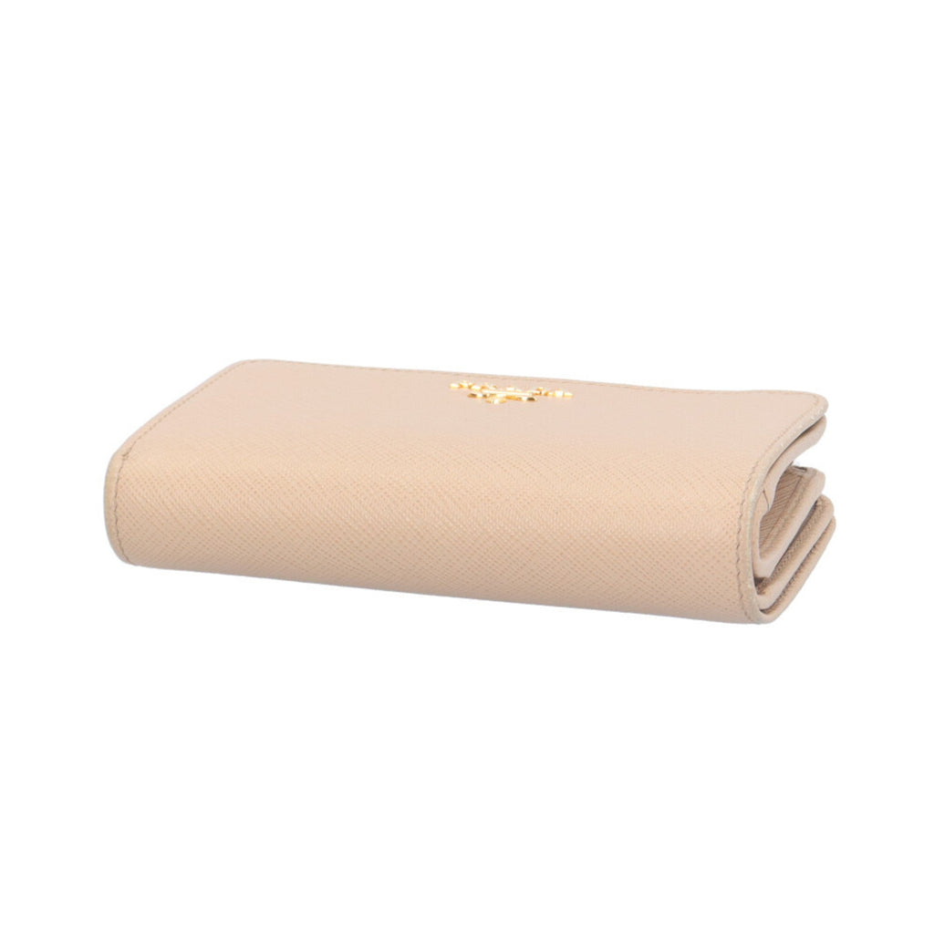 Prada Beige Leather Wallet (Bi-Fold) (Pre-Owned)