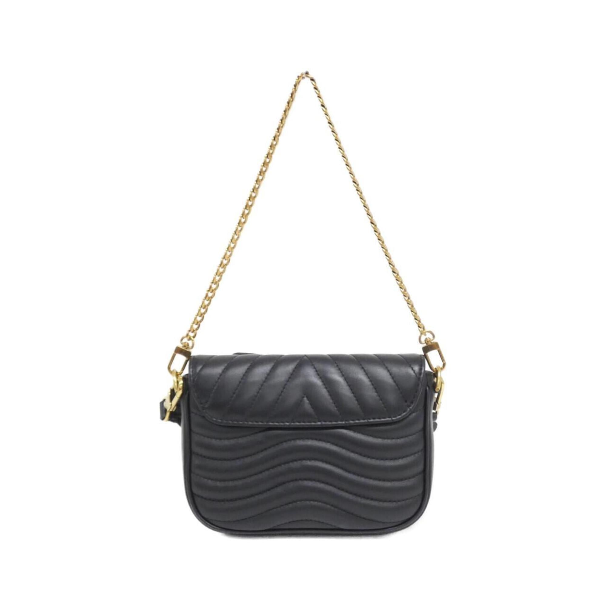 Louis Vuitton Black Leather Pochette Pouch Shoulder Bag (Pre-Owned)