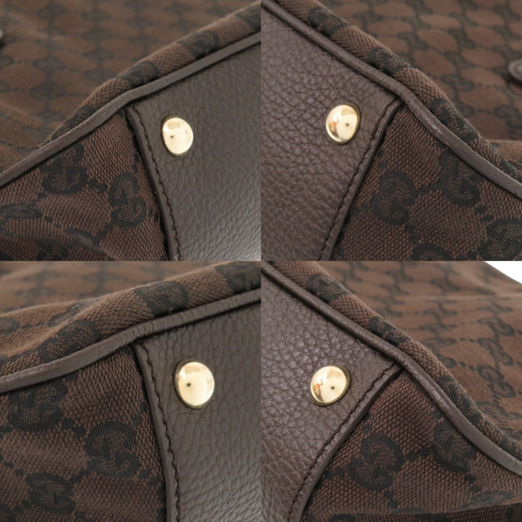 Gucci Gg Canvas Brown Gg Canvas Tote Bag (Pre-Owned)
