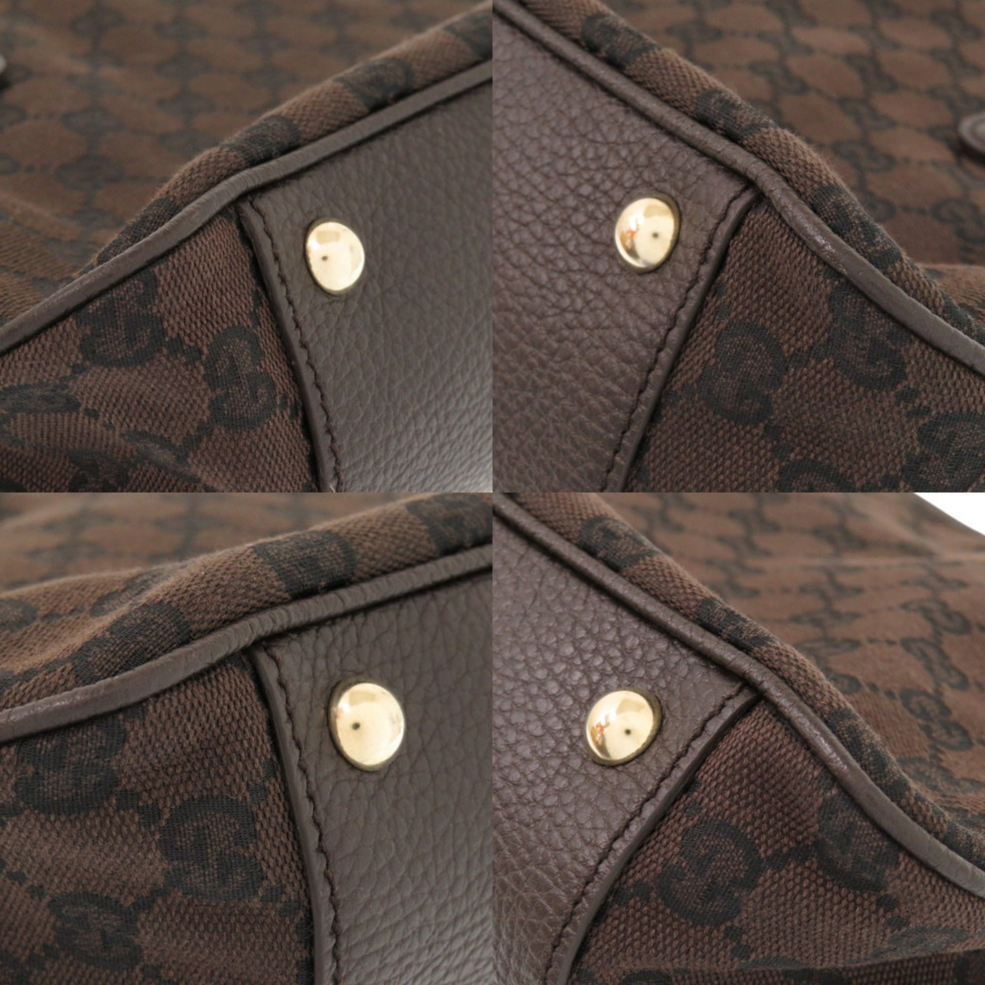 Gucci Gg Canvas Brown Gg Canvas Tote Bag (Pre-Owned)