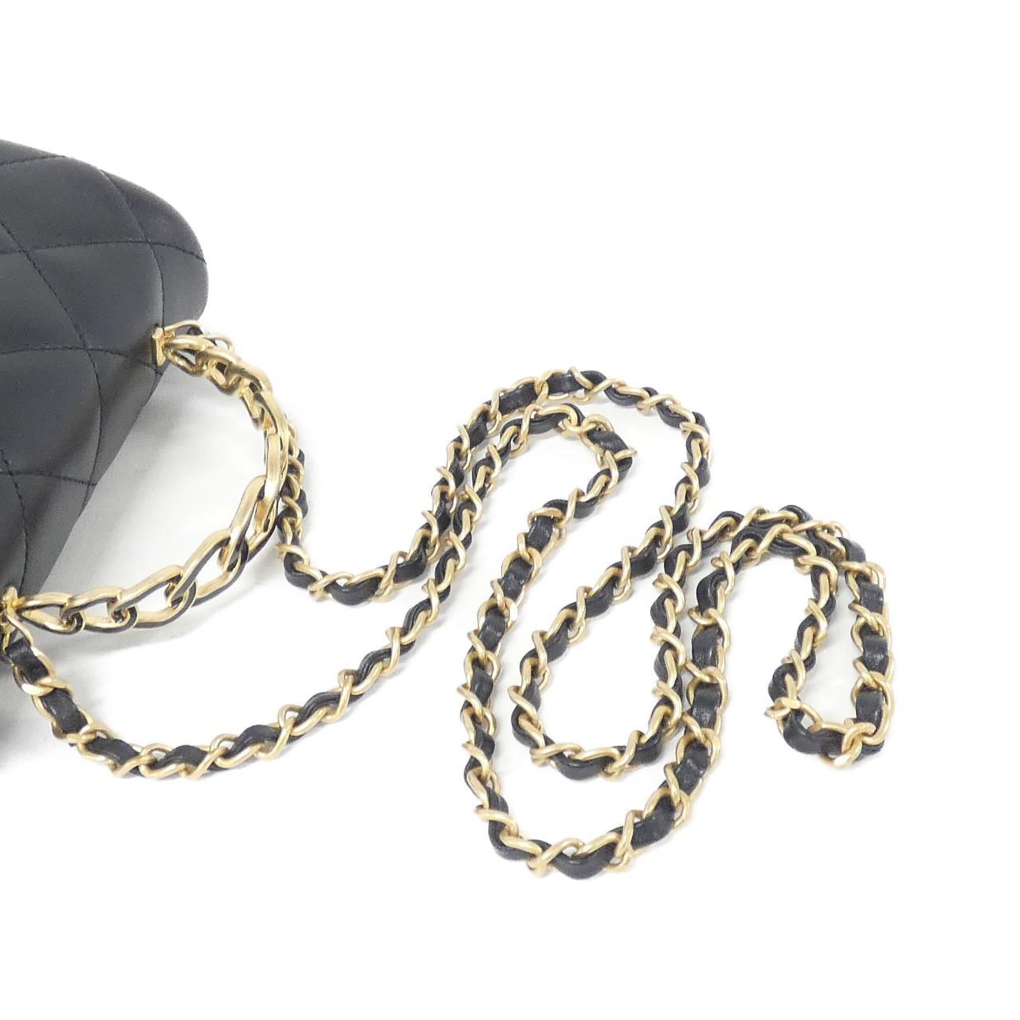 Chanel Black Leather Handbag (Pre-Owned)