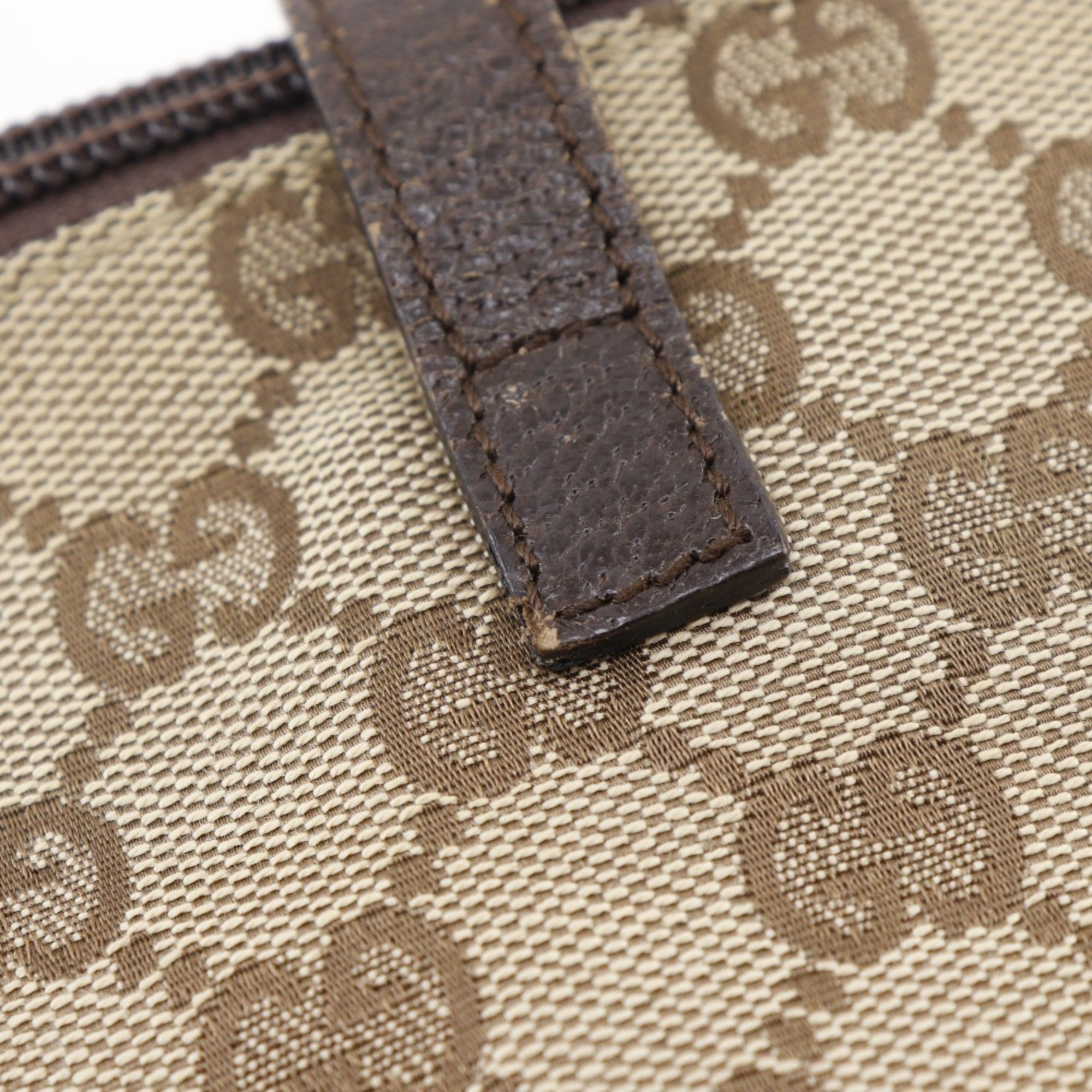 Gucci Beige Gg Canvas Handbag (Pre-Owned)