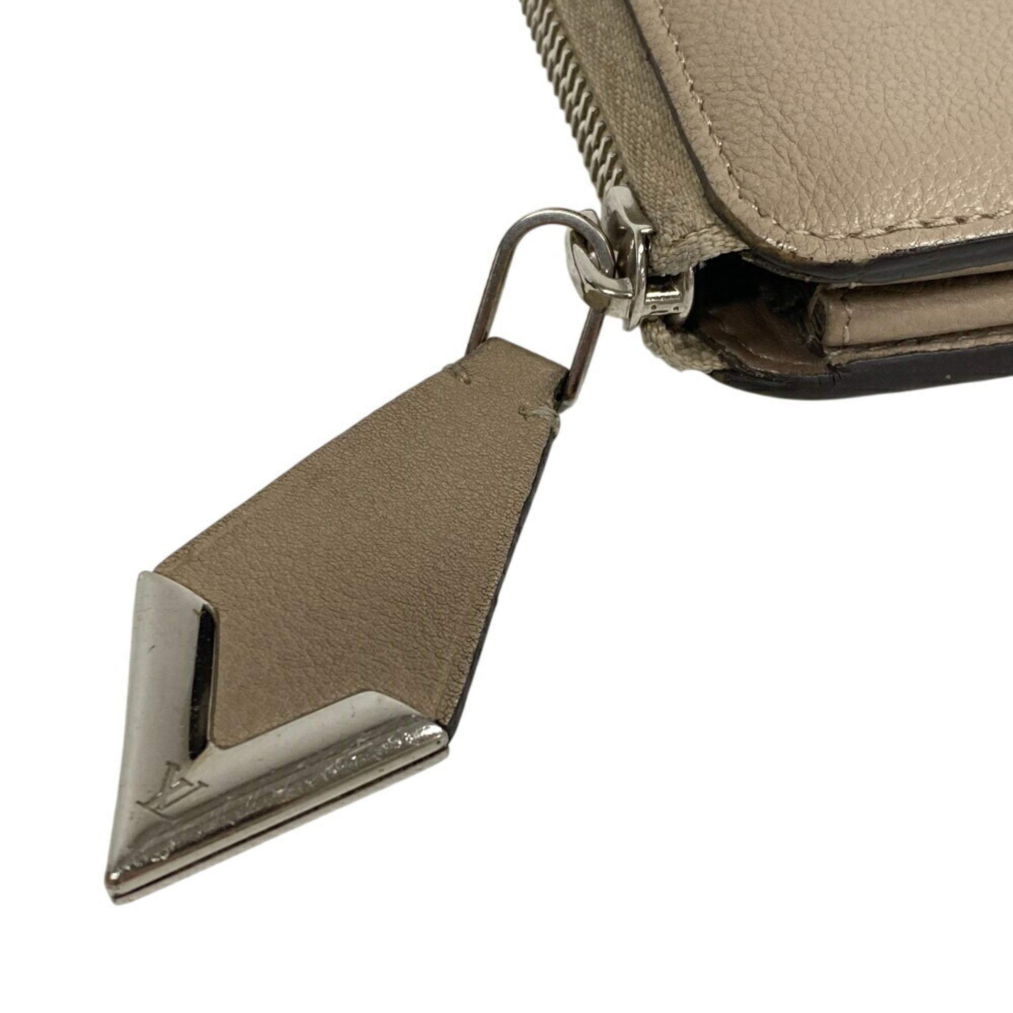 Louis Vuitton Parnassea Beige Leather Long Wallet (Bi-Fold) (Pre-Owned)