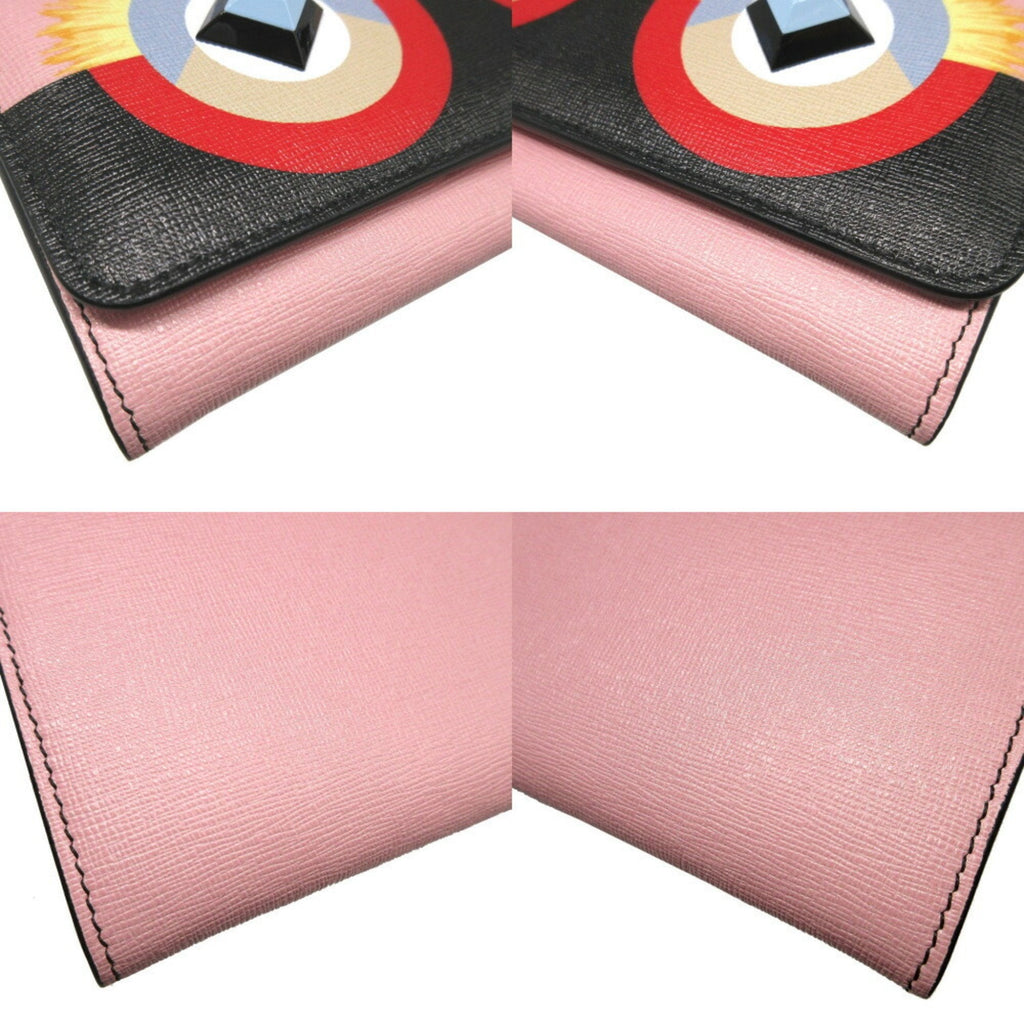 Fendi Pink Leather Long Wallet (Bi-Fold) (Pre-Owned)