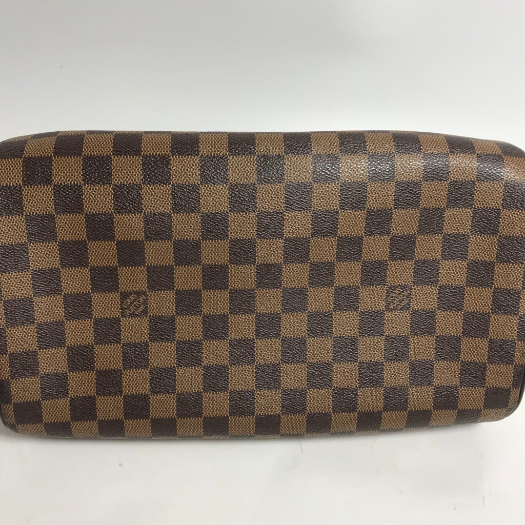 Louis Vuitton Brown Damier Canvas Ebene Damier Canvas Boston Bag Handbag (Pre-Owned)