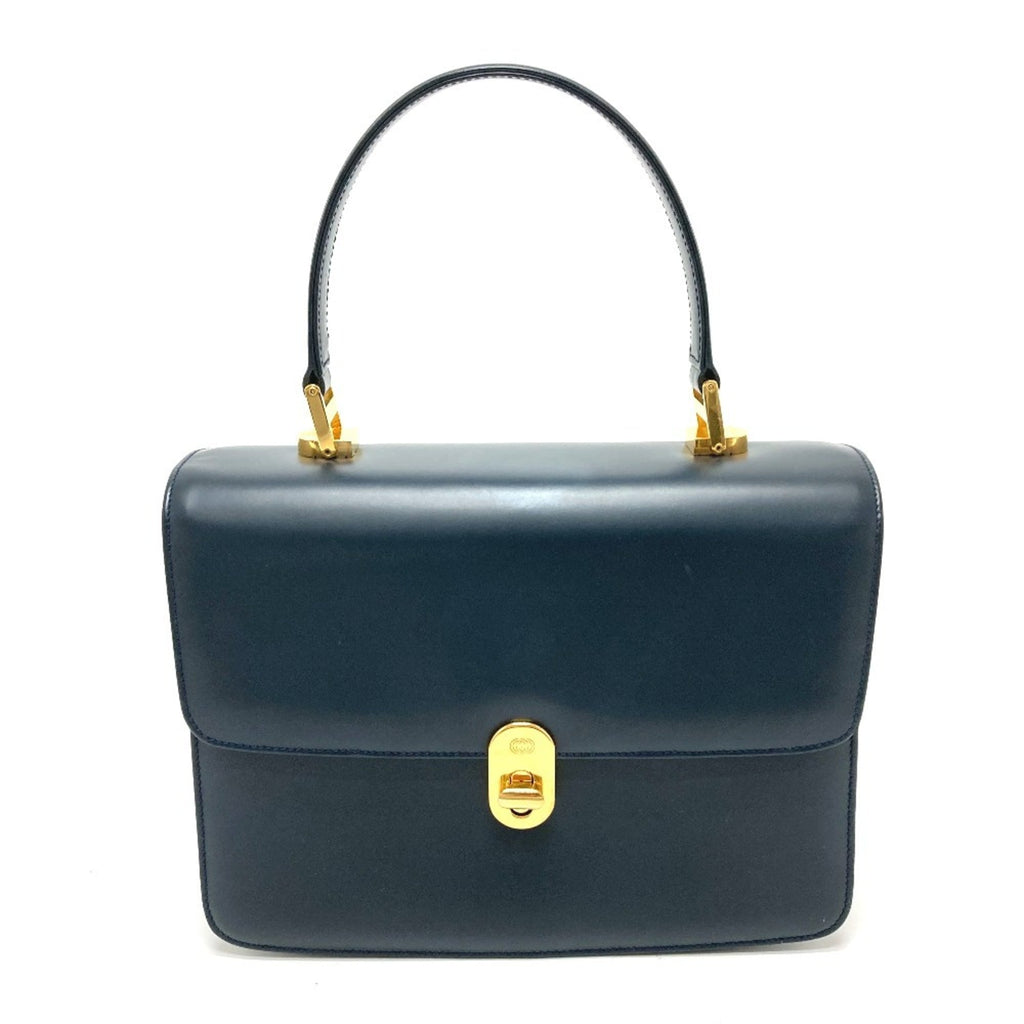 Gucci Navy Leather Handbag (Pre-Owned)