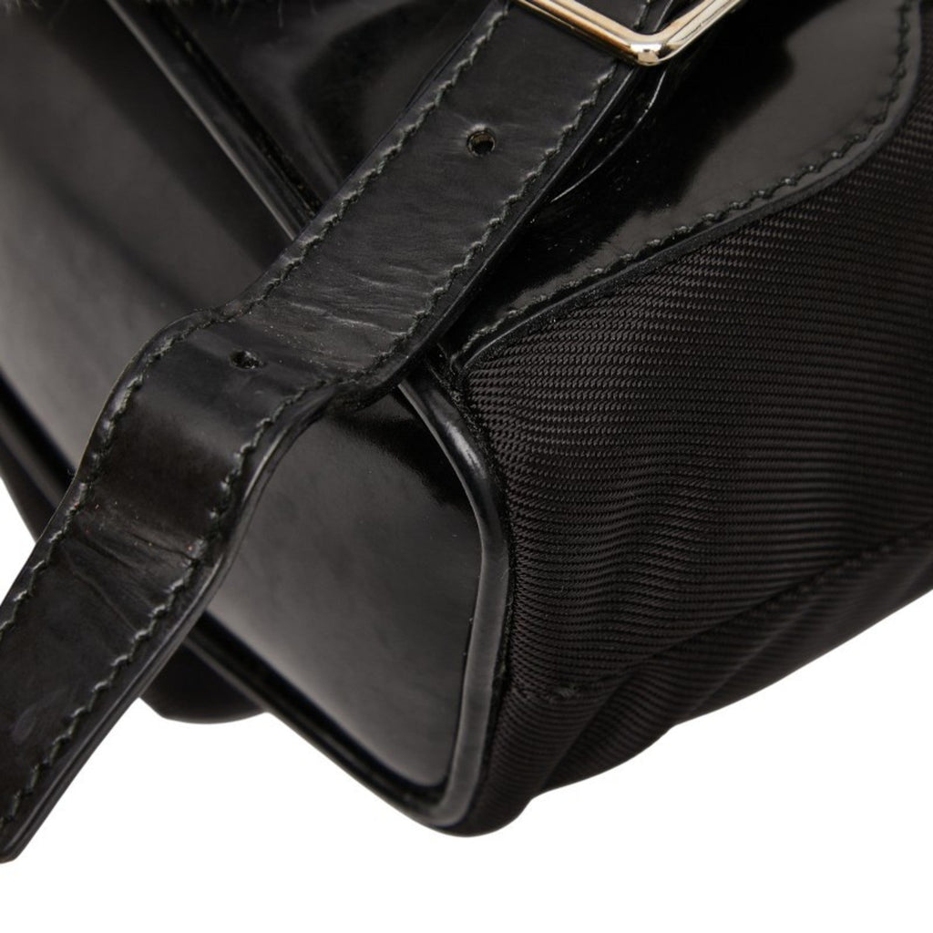 Gucci Black Nylon Leather Backpack (Pre-Owned)