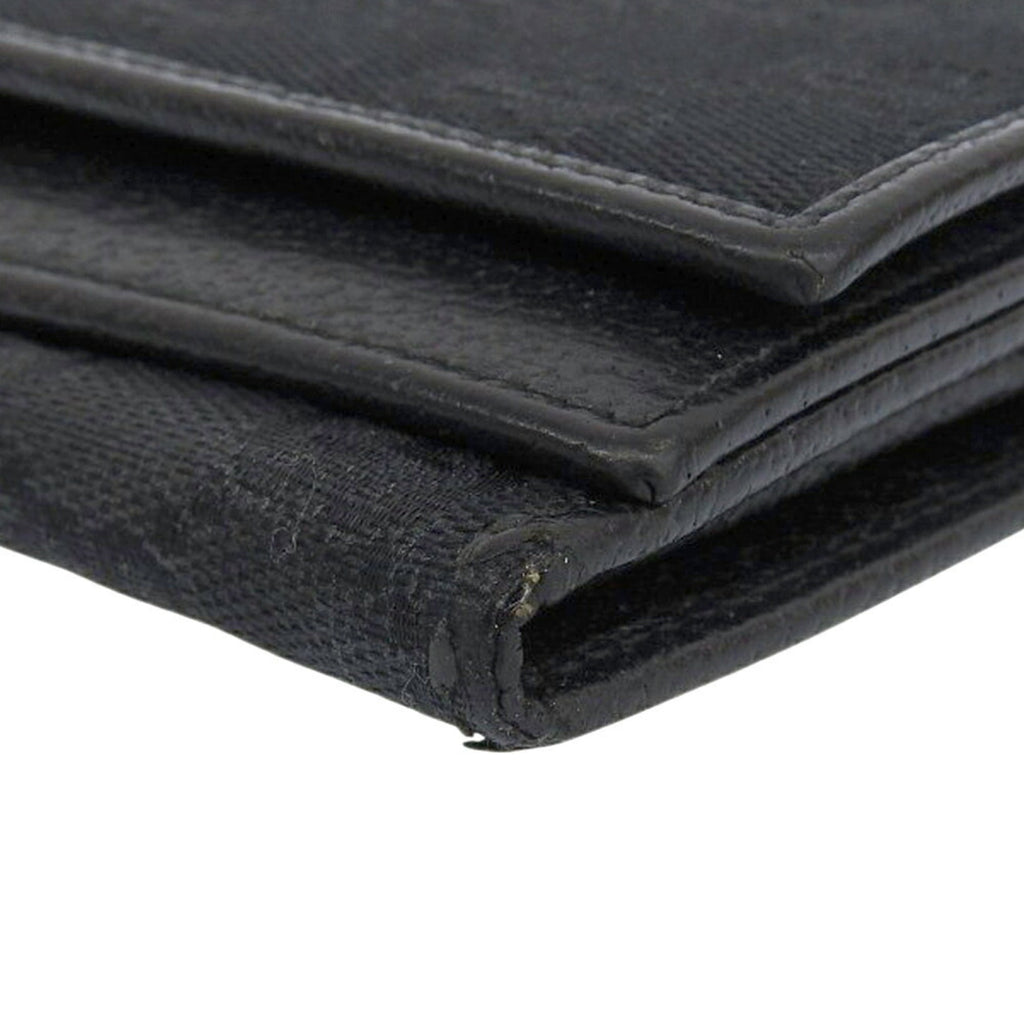 Gucci Black Gg Canvas Long Wallet (Bi-Fold) (Pre-Owned)