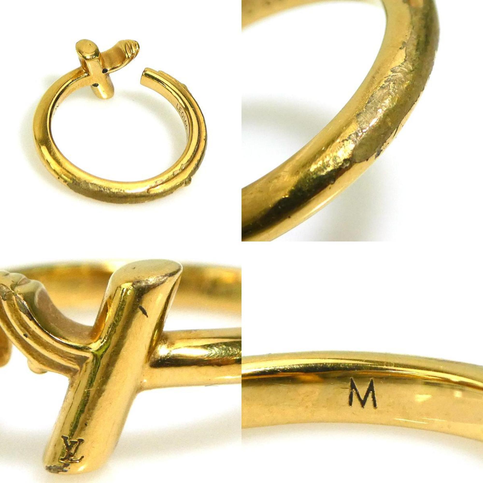 Louis Vuitton Gold Metal Band Ring (Pre-Owned)