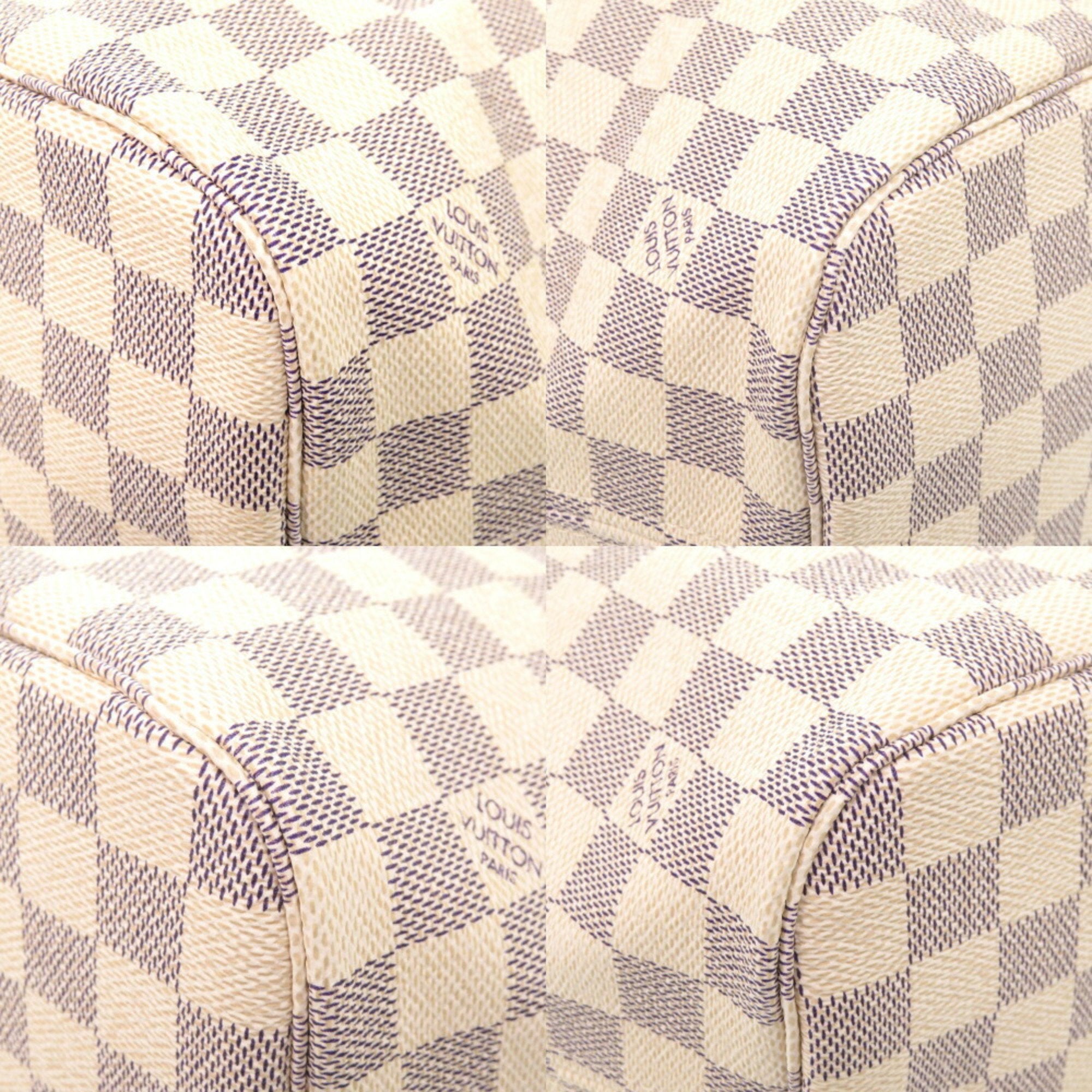 Louis Vuitton White Damier Azur Tote Bag (Pre-Owned)