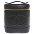 Chanel Black Grained Calfskin Handbag Vanity Bag (Pre-Owned)