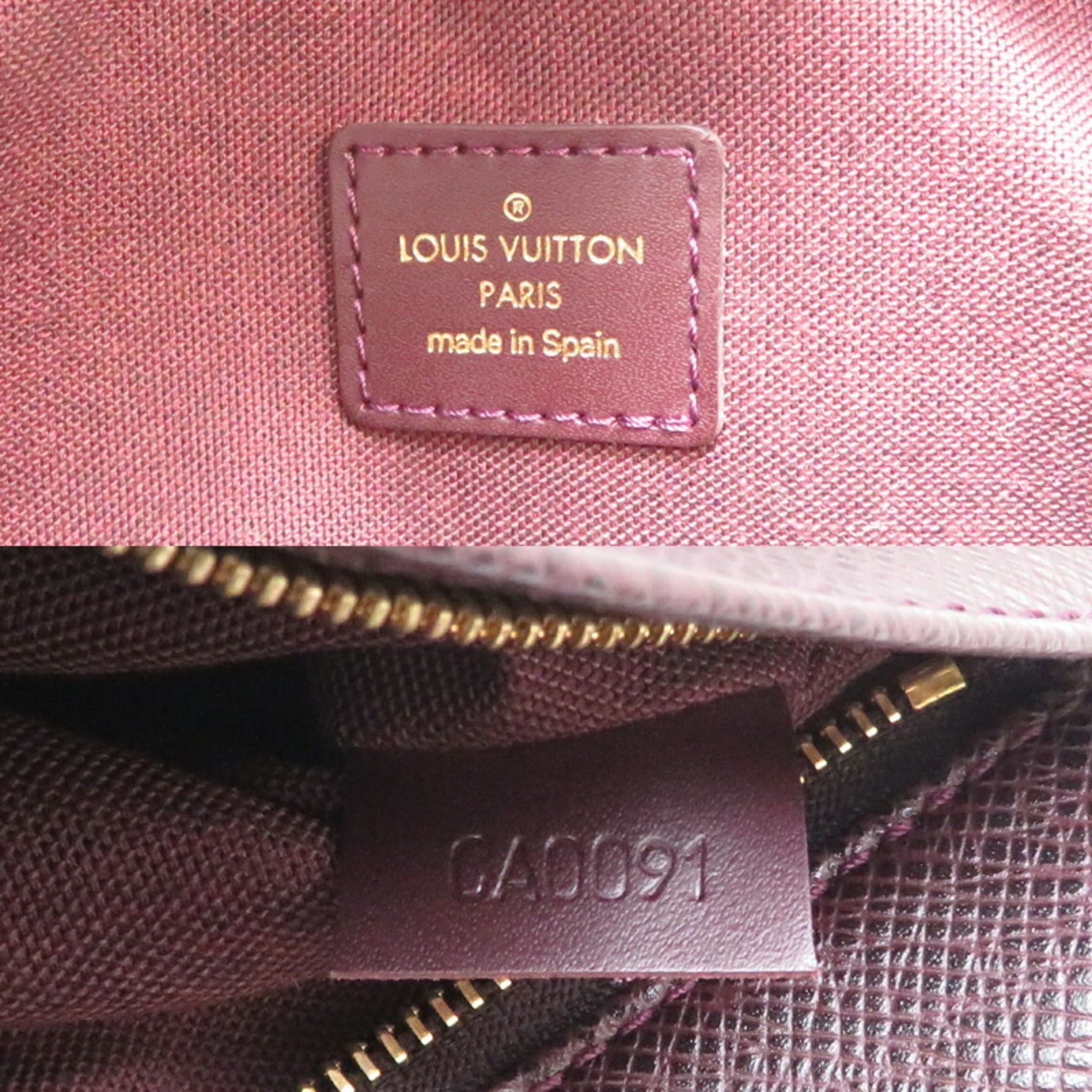 Louis Vuitton Acajou Brown Taiga Leather Clutch Bag Pouch (Pre-Owned)