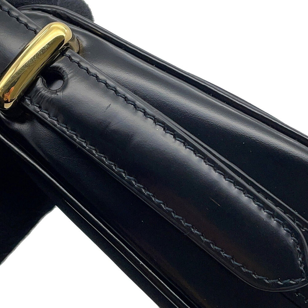 Prada Black Nylon Leather Handbag Shoulder Bag (Pre-Owned)