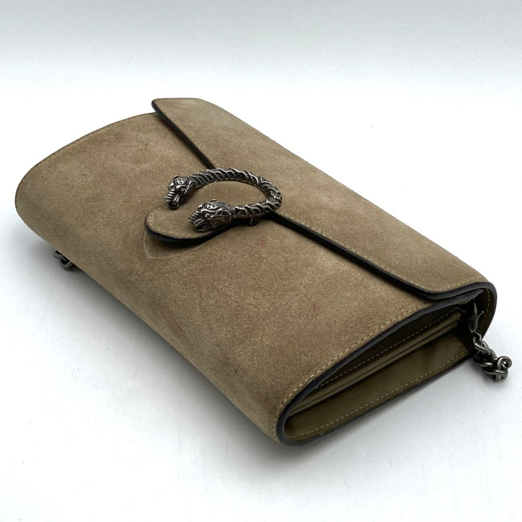 Gucci Beige Suede Shoulder Bag (Pre-Owned)
