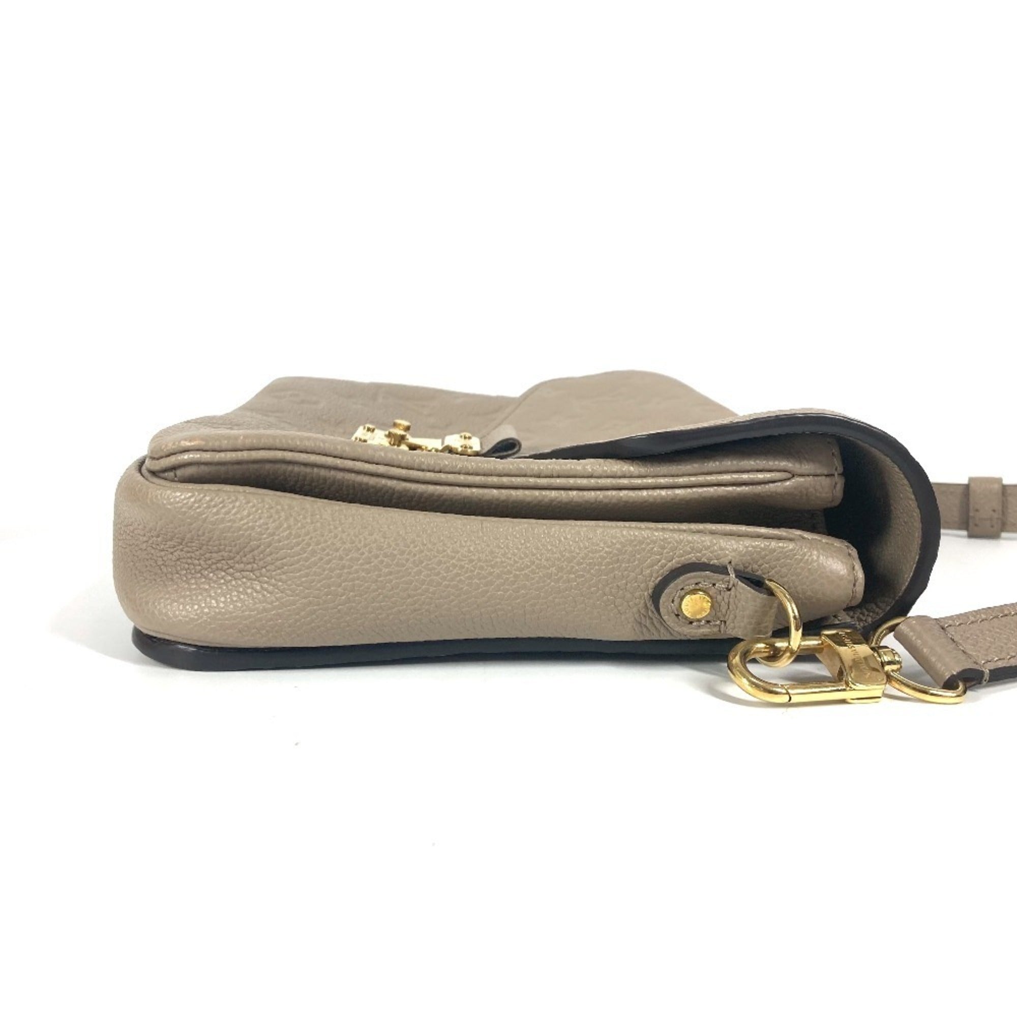 Louis Vuitton Monogram Empreinte Beige Tourterelle Monogram Empreinte Handbag Pochette Shoulder Bag (Pre-Owned)