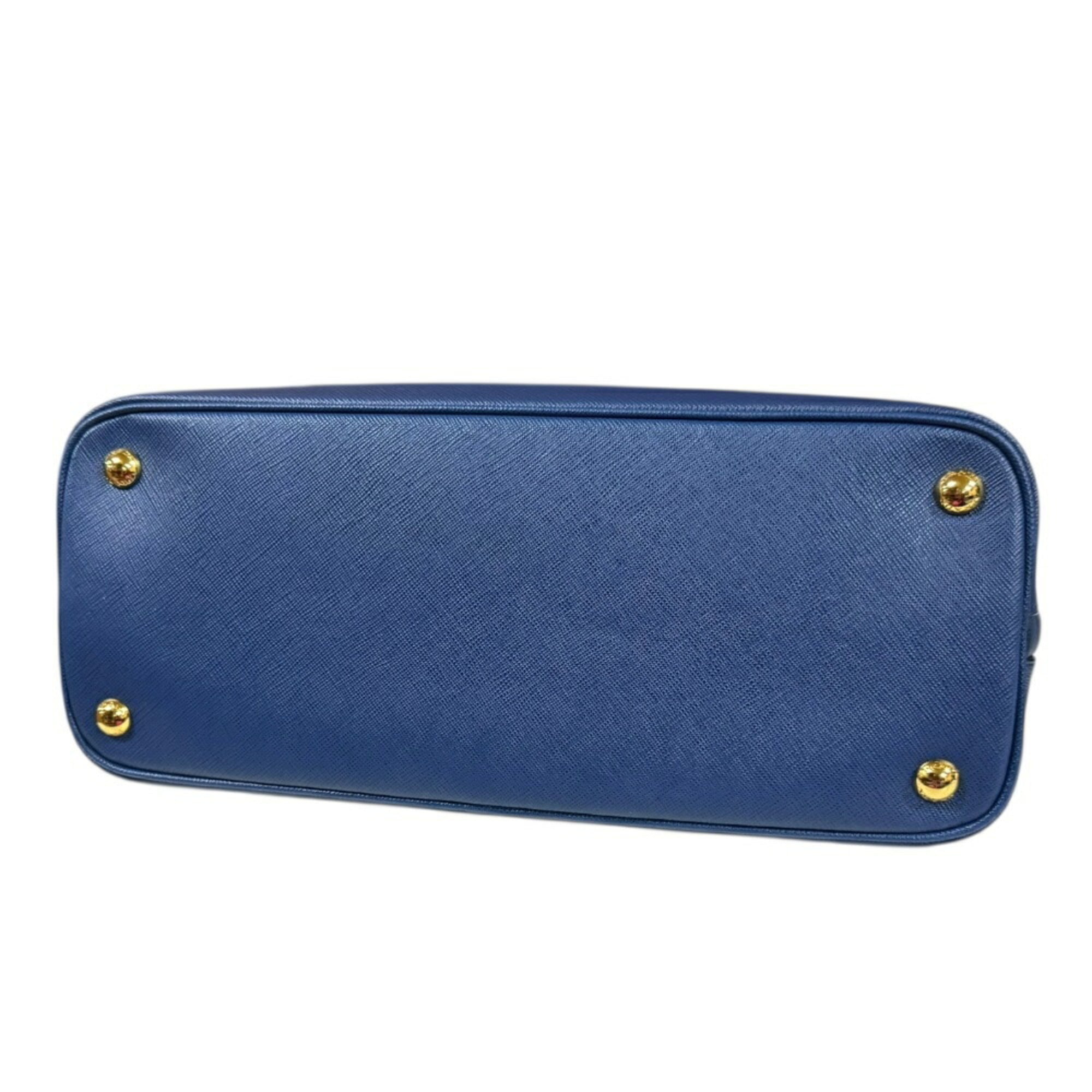 Prada Blue Leather Shoulder Bag (Pre-Owned)
