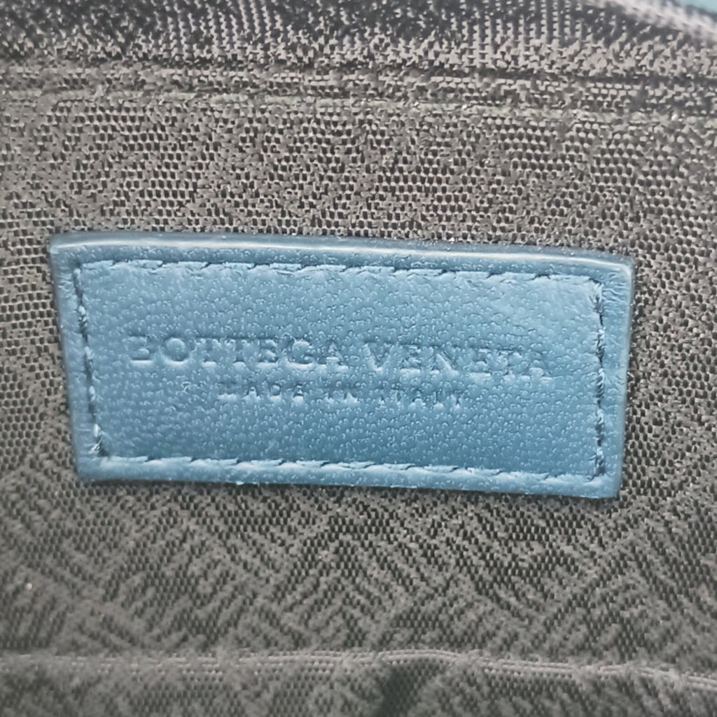 Bottega Veneta Blue Intrecciato Handbag Shoulder Bag Tote Bag (Pre-Owned)