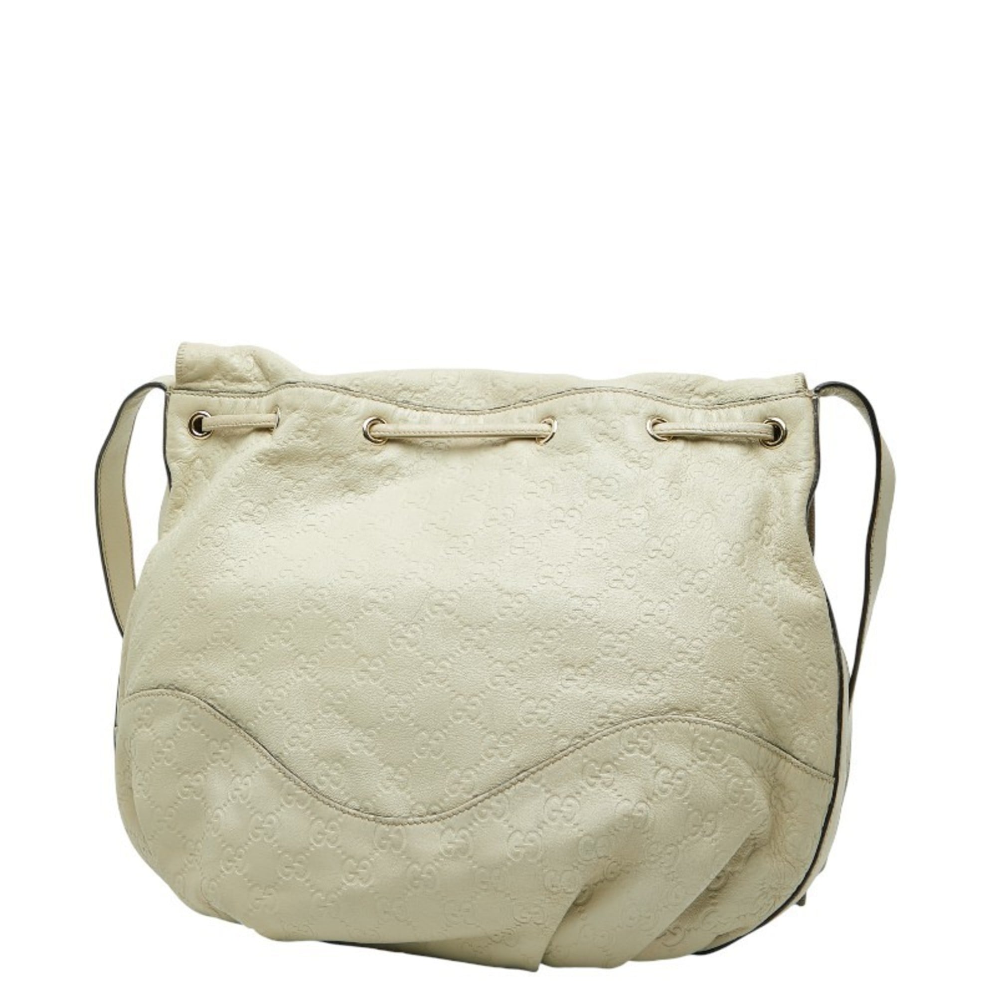 Gucci Ivory White Leather Shoulder Bag (Pre-Owned)