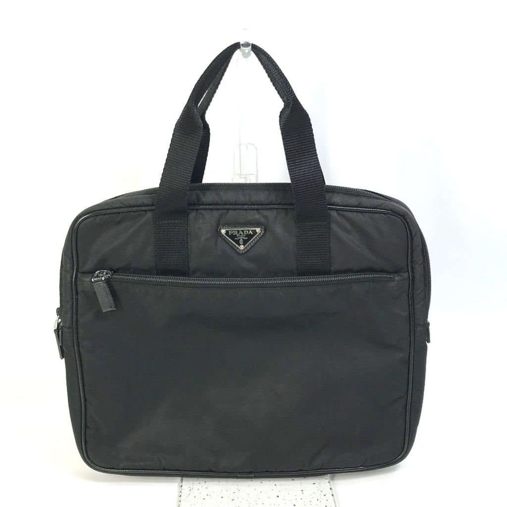 Prada Black Cloth Briefcase (Pre-Owned)