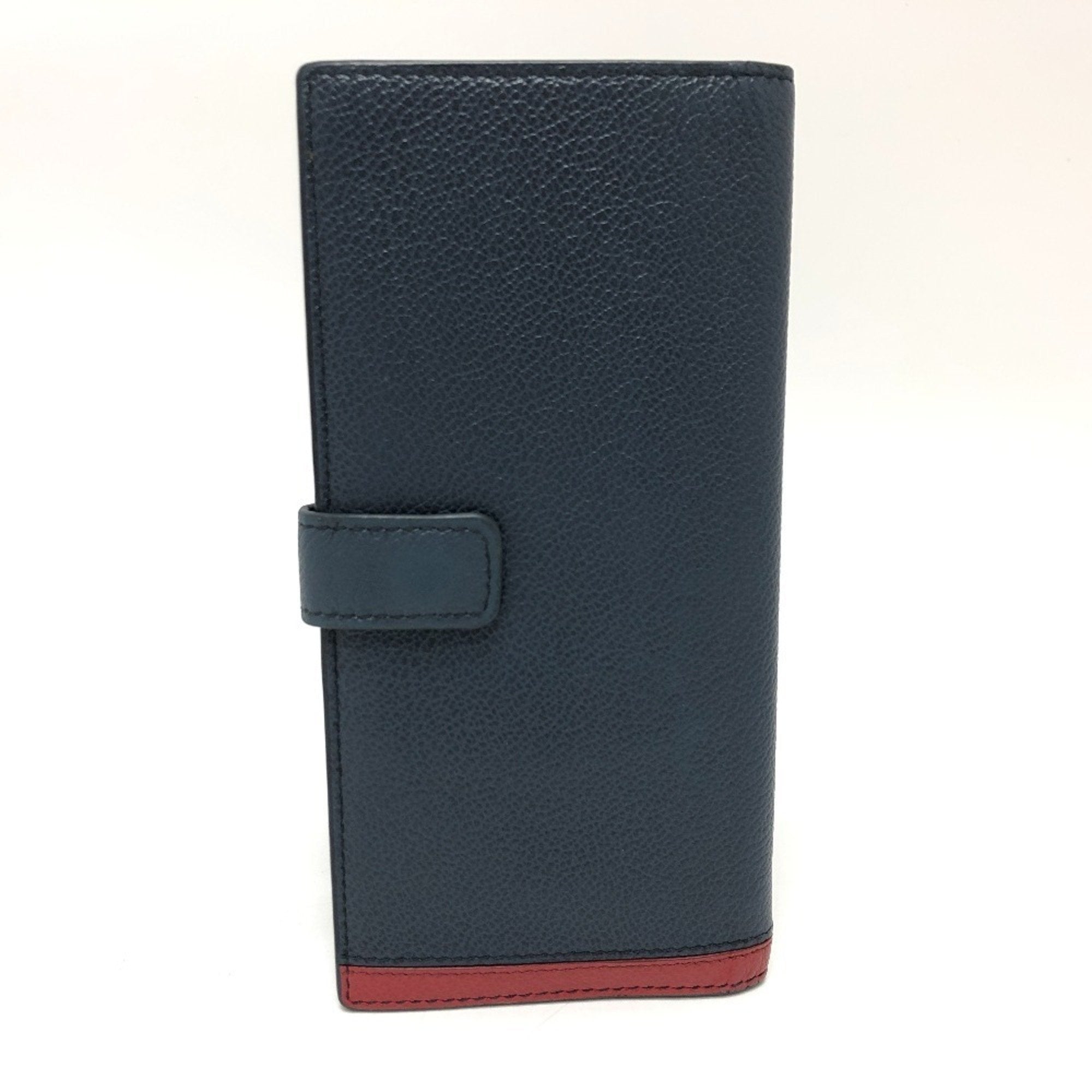 Prada Blue Leather Long Wallet (Bi-Fold) (Pre-Owned)