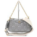 Gucci Gray Leather Handbag Shoulder Bag (Pre-Owned)