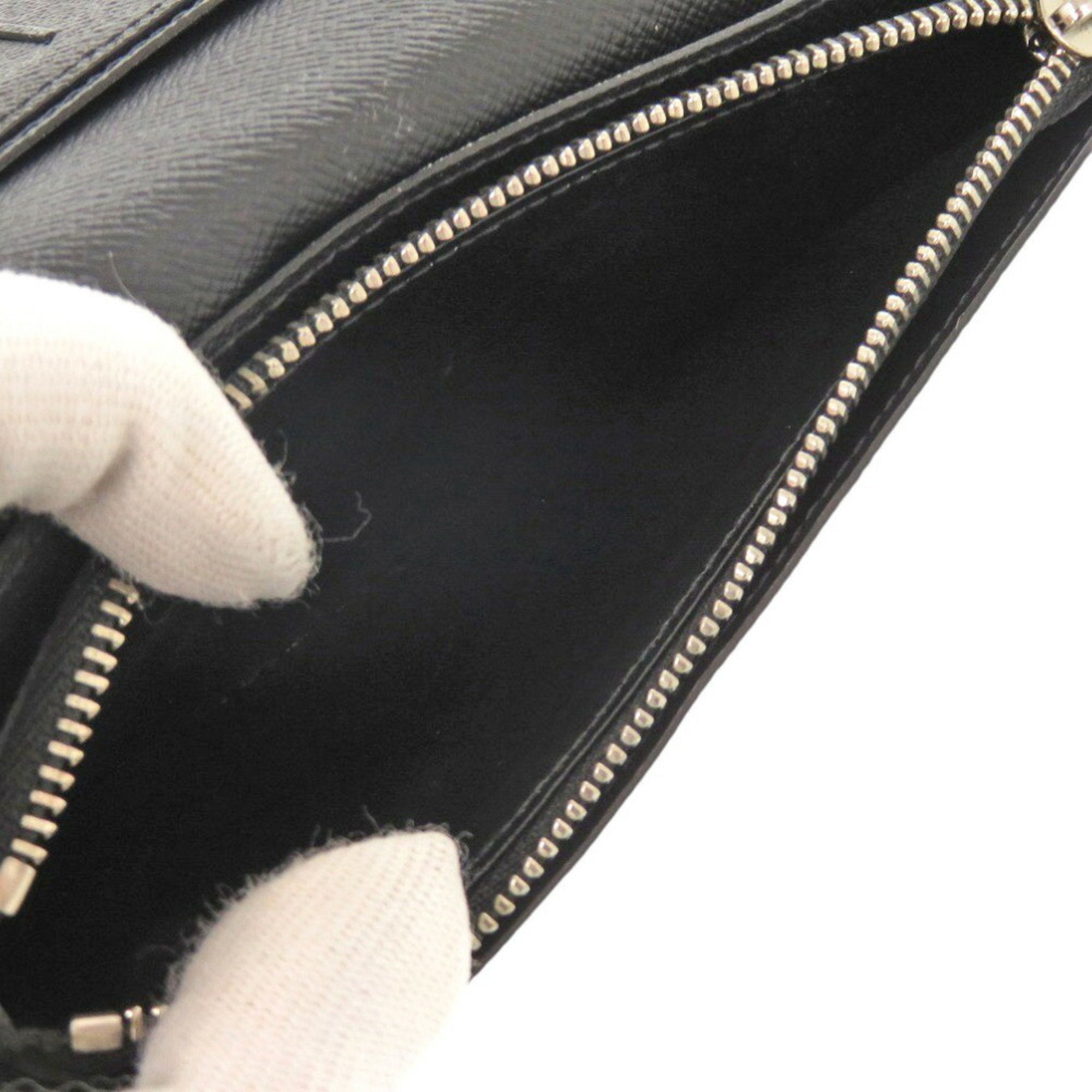 Louis Vuitton Noir Taiga Leather Long Wallet (Bi-Fold) (Pre-Owned)