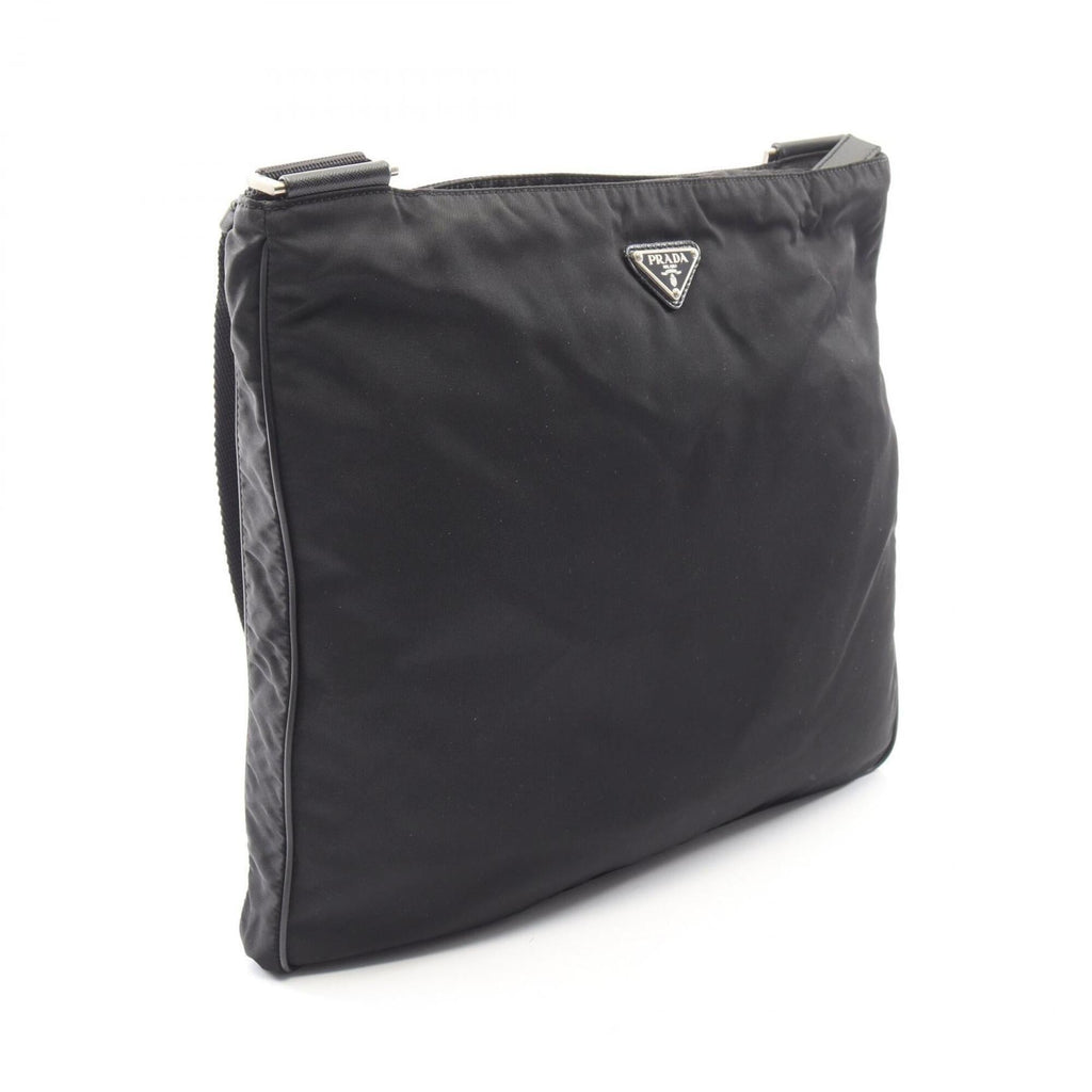 Prada Black Nylon Saffiano Triangle Handbag Shoulder Bag (Pre-Owned)