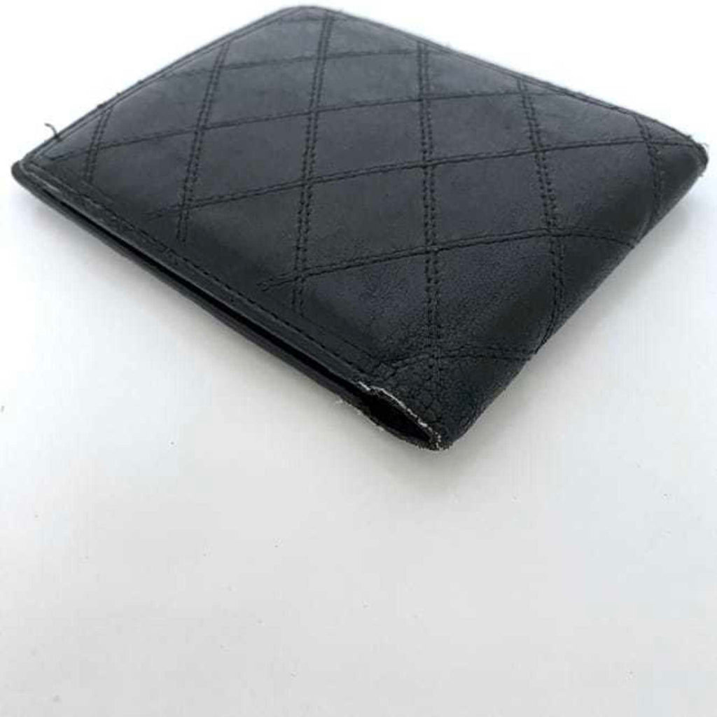 Chanel Black Leather Wallet (Bi-Fold) (Pre-Owned)