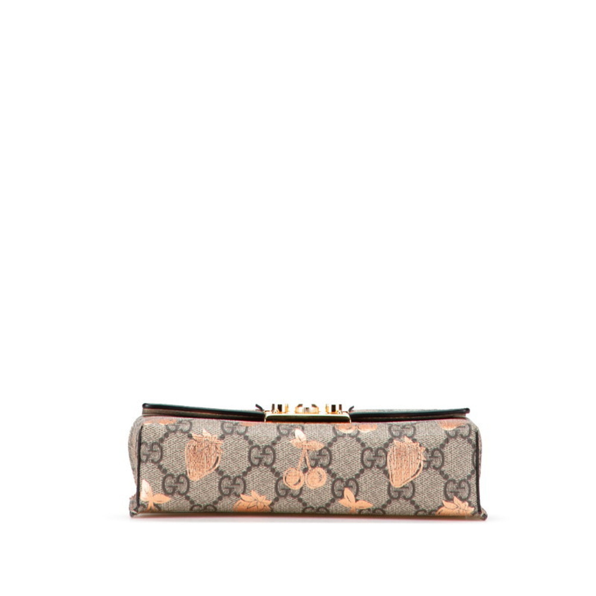 Gucci Padlock Beige Pvc Leather Handbag Shoulder Bag (Pre-Owned)