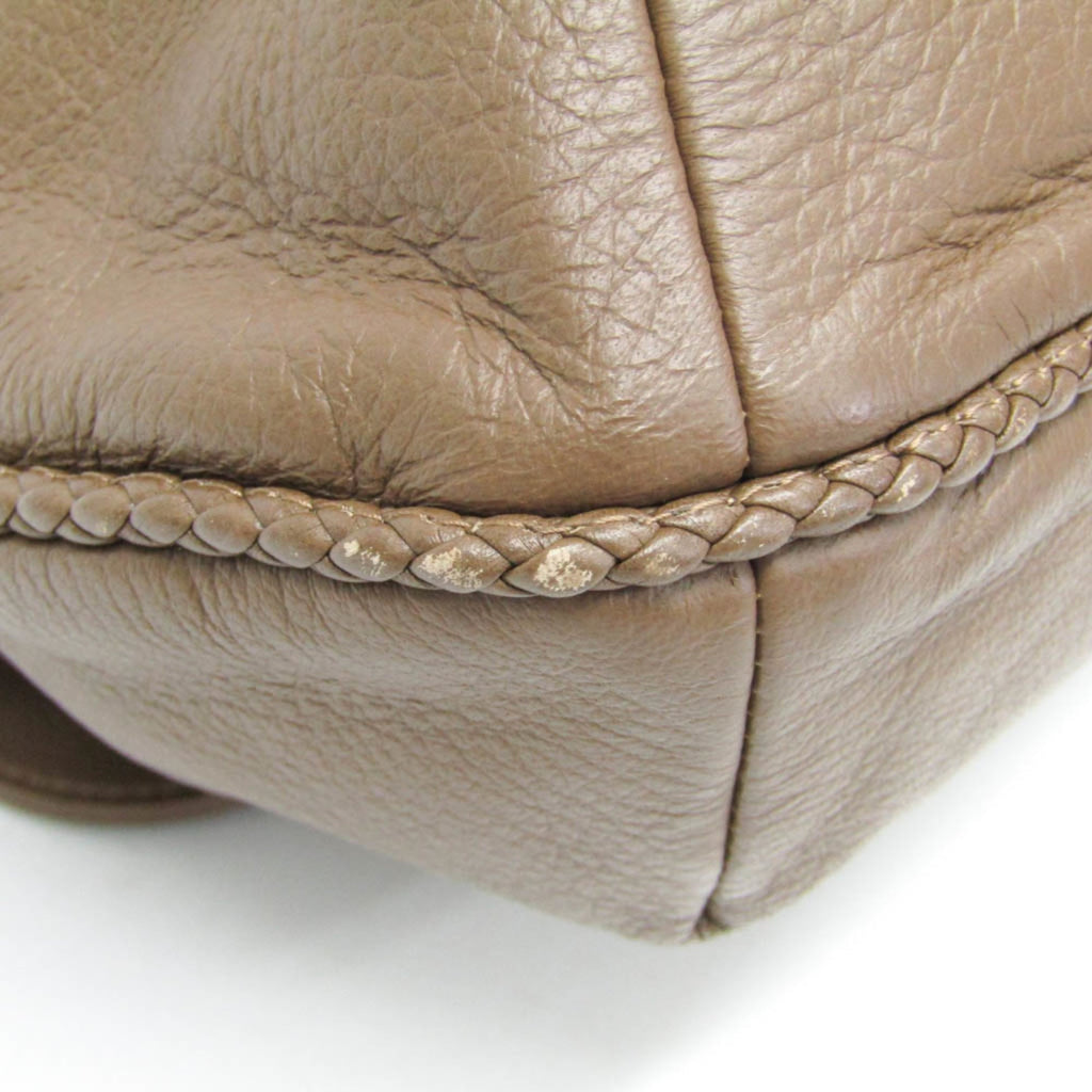 Gucci Bamboo Shoulder Bag Leather Brown Leather Shoulder Bag Bag (Pre-Owned)