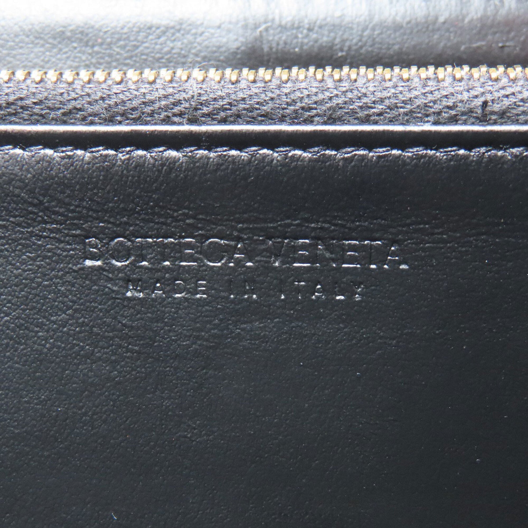 Bottega Veneta Black Leather Long Wallet (Bi-Fold) (Pre-Owned)