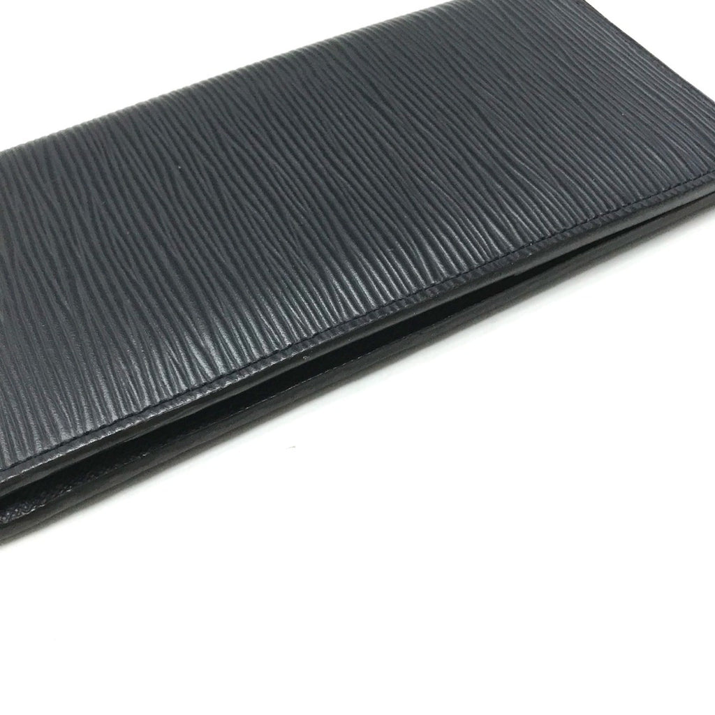 Louis Vuitton Navy Leather Long Wallet (Bi-Fold) (Pre-Owned)