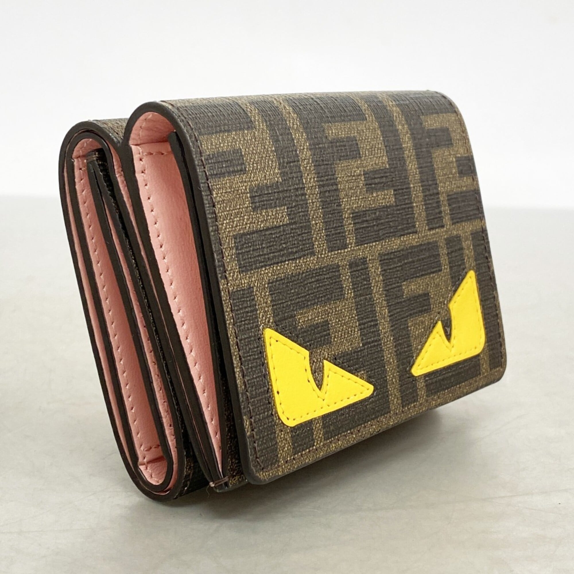 Fendi Brown Pvc Wallet (Tri-Fold) (Pre-Owned)