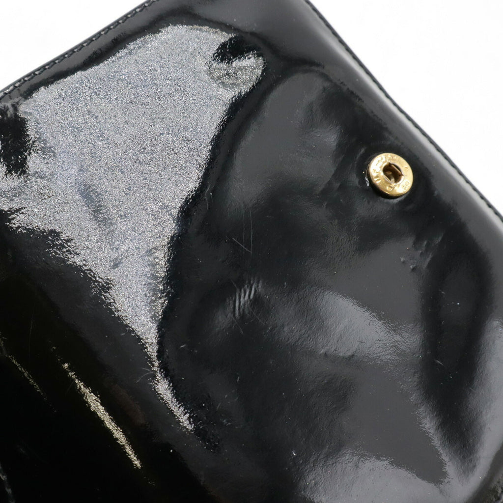 Chanel Black Patent Leather Wallet (Bi-Fold) (Pre-Owned)
