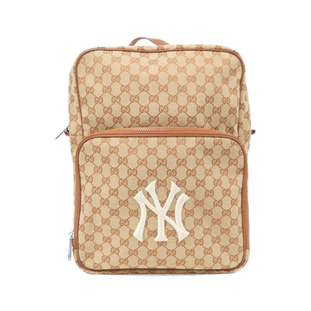 Gucci Beige Gg Canvas Backpack (Pre-Owned)