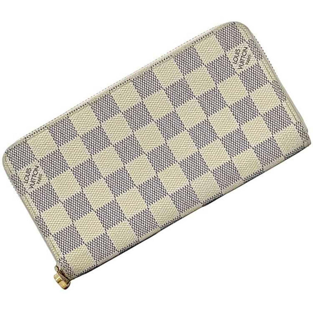 Louis Vuitton Gray White Damier Canvas Long Wallet (Bi-Fold) (Pre-Owned)