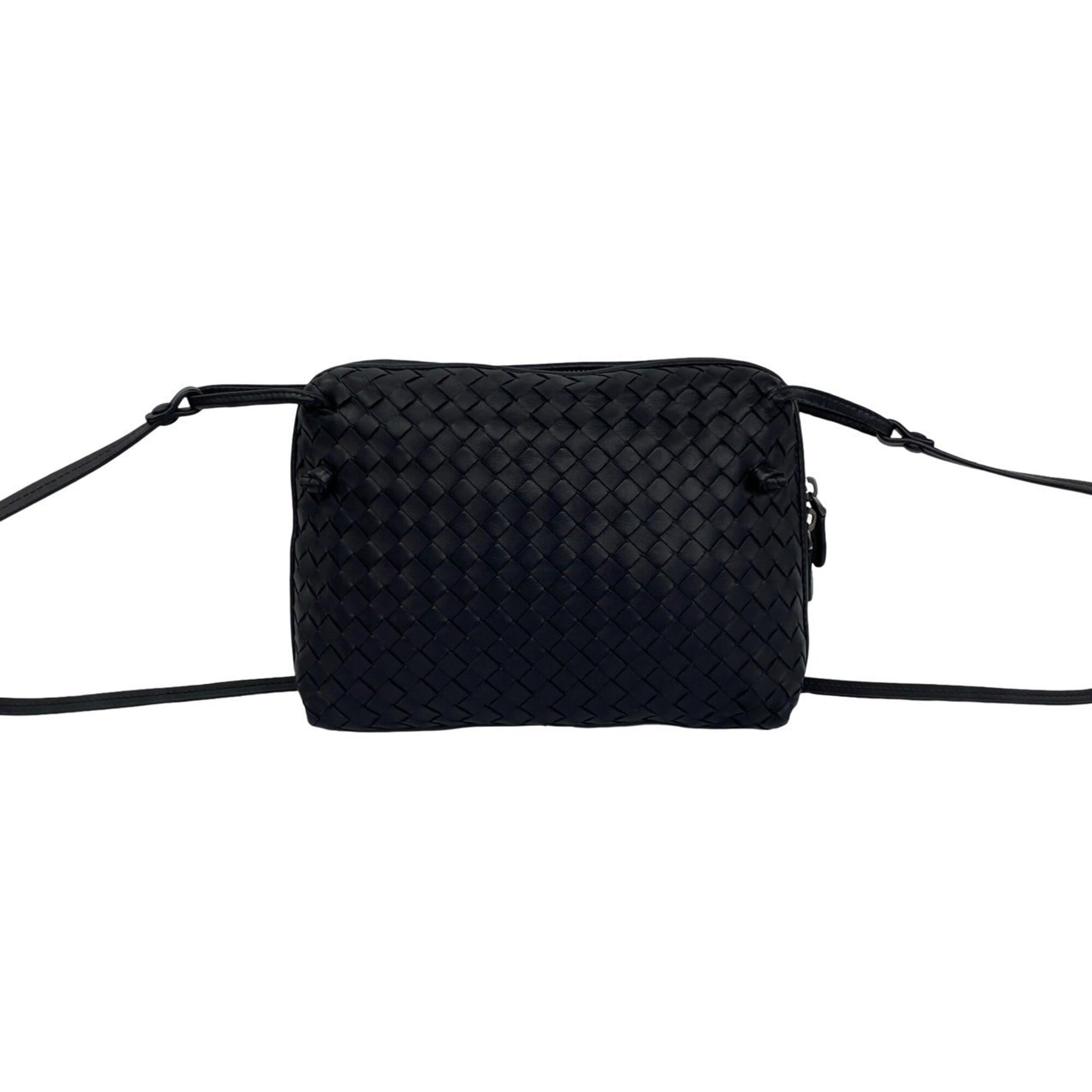 Bottega Veneta Navy Leather Pochette Shoulder Bag (Pre-Owned)