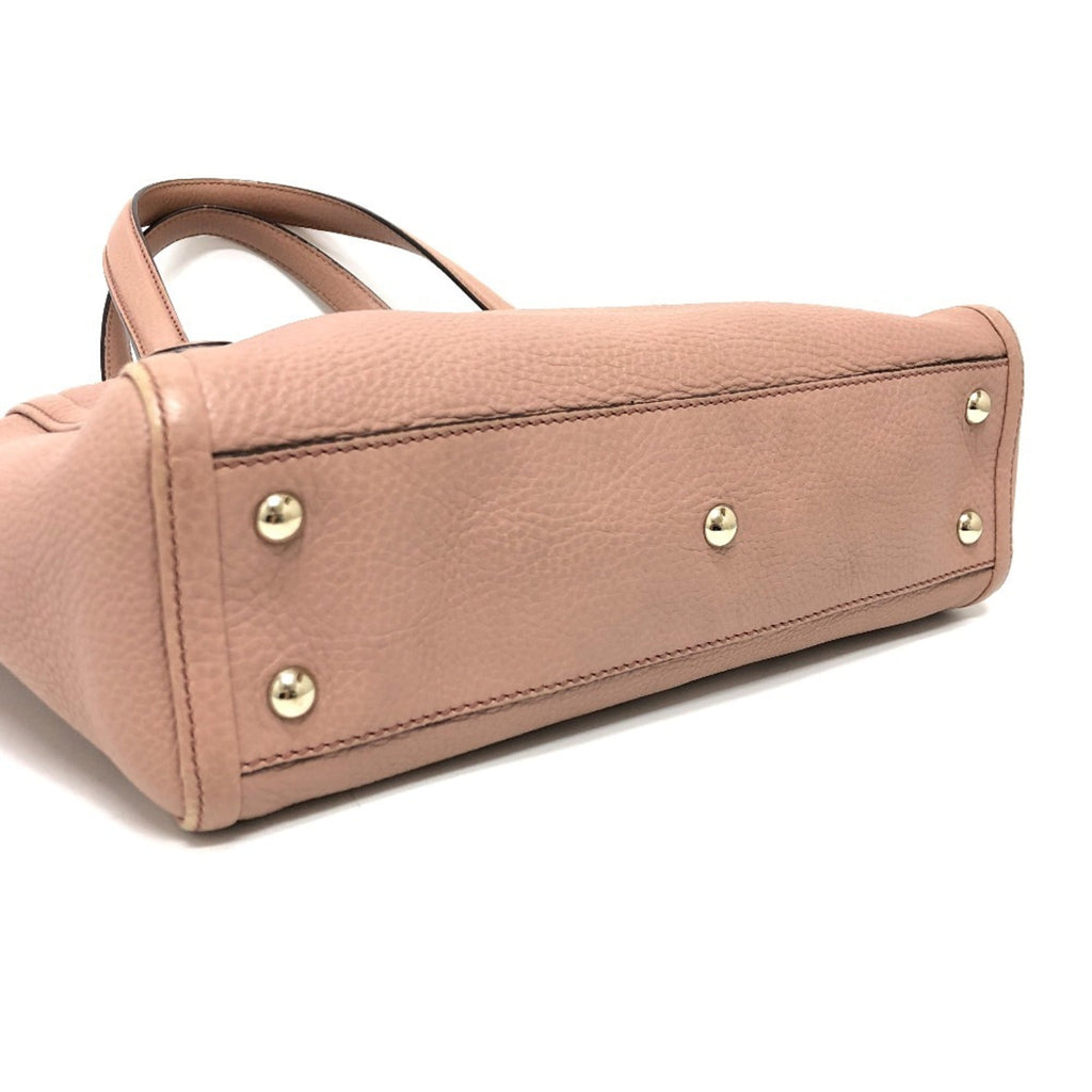 Gucci Pink Beige Leather Handbag (Pre-Owned)