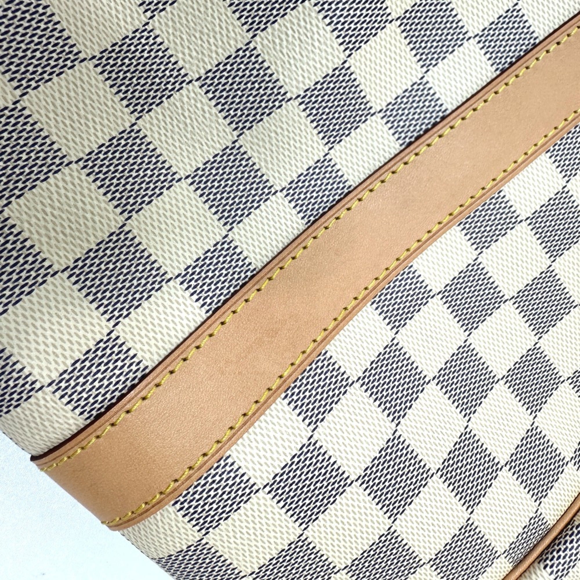 Louis Vuitton White Damier Azur Boston Bag (Pre-Owned)