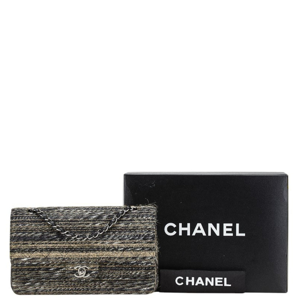Chanel Matelasse Black Multi-Color Tweed Handbag Shoulder Bag (Pre-Owned)