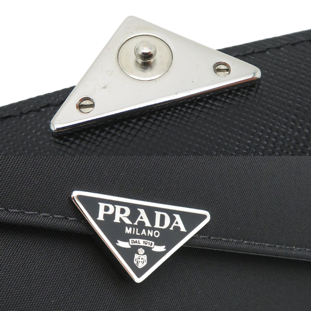 Prada Black Nylon Long Wallet (Bi-Fold) (Pre-Owned)