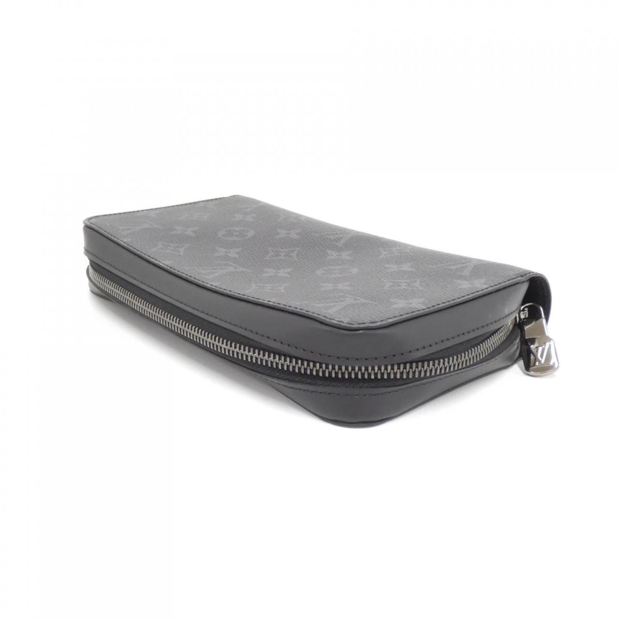 Louis Vuitton Black Coated Canvas Long Wallet (Bi-Fold) (Pre-Owned)