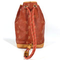 Louis Vuitton Orange Leather Canvas Shoulder Bag (Pre-Owned)